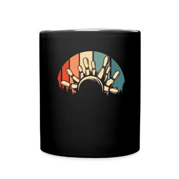 Bowling Bowlen Bowler - Tasse einfarbig - Schwarz - Vorne