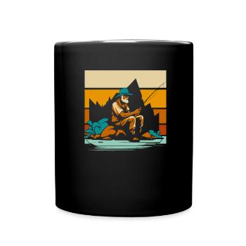 Angler Fishing - Full Colour Mug - black - Front