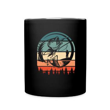 Angler Fishing - Full Colour Mug - black - Front