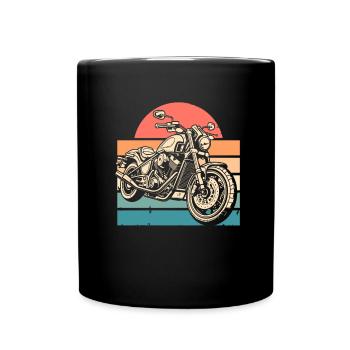 Motorrad Biker Motorbike - Tasse einfarbig - Schwarz - Vorne