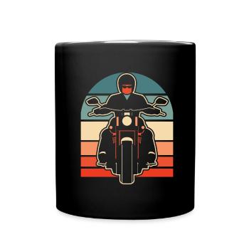 Motorrad Biker Motorbike - Tasse einfarbig - Schwarz - Vorne