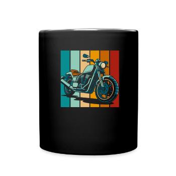 Motorrad Biker Motorbike - Tasse einfarbig - Schwarz - Vorne