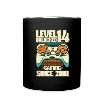 Gaming 14. Geburtstag 5 Jahre Gamer - Tasse einfarbig - Schwarz - Vorne