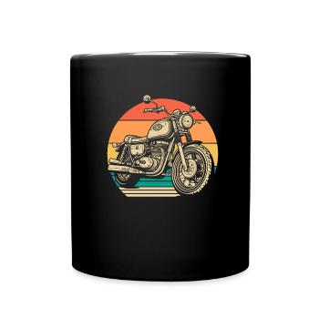 Motorrad Biker Motorbike - Tasse einfarbig - Schwarz - Vorne