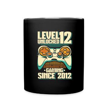 Gaming 12. Geburtstag 12 Jahre Gamer - Tasse einfarbig - Schwarz - Vorne