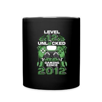 Gaming 12. Geburtstag 12 Jahre Gamer - Tasse einfarbig - Schwarz - Vorne