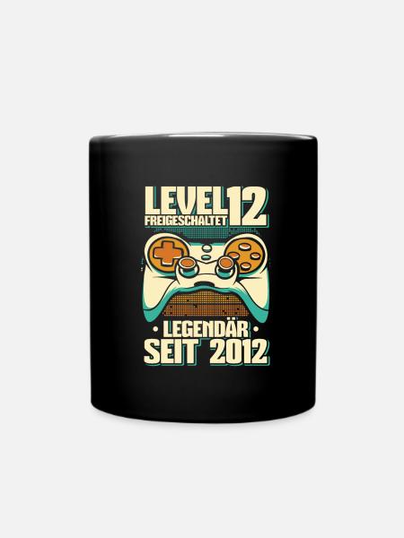 Gaming 12. Geburtstag 12 Jahre Gamer - Tasse einfarbig - Schwarz