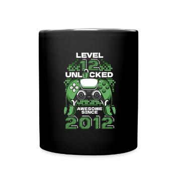Gaming 12. Geburtstag 12 Jahre Gamer - Tasse einfarbig - Schwarz - Vorne