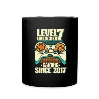 Gaming 7th Birthday 7 Years Gamer - Full Colour Mug - black - Front