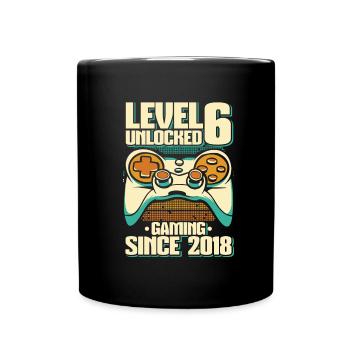 Gaming .6 Birthday 6 Years Gamer - Full Colour Mug - black - Front