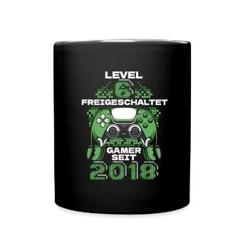 Gaming .6 Geburtstag 6 Jahre Gamer - Tasse einfarbig - Schwarz - Vorne