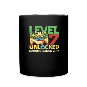 Gaming 7th Birthday 7 Years Gamer - Full Colour Mug - black - Front