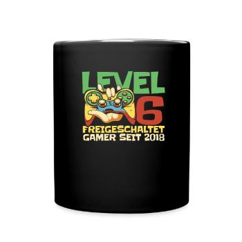 Gaming .6 Geburtstag 6 Jahre Gamer - Tasse einfarbig - Schwarz - Vorne