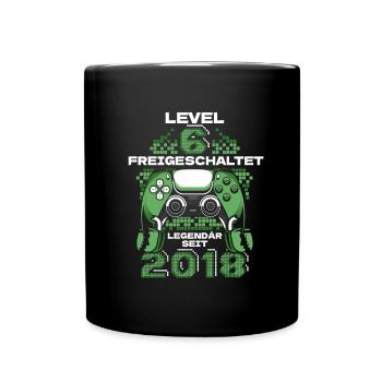 Gaming .6 Geburtstag 6 Jahre Gamer - Tasse einfarbig - Schwarz - Vorne