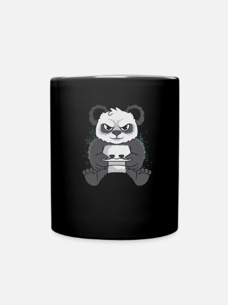 Gamer Gaming Gaming Panda Bear - Mug uni - noir