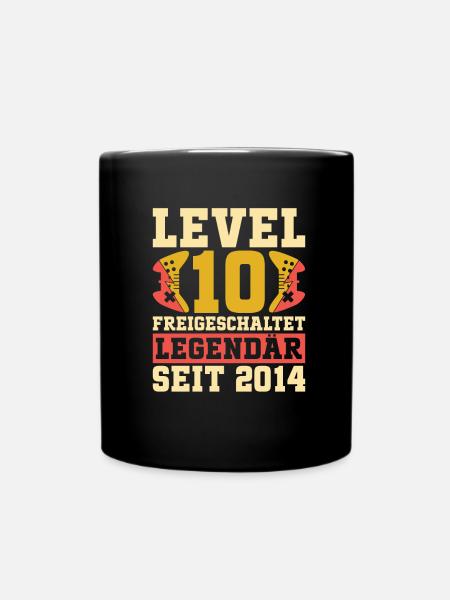 Gaming 10. Geburtstag 10 Jahre Gamer - Tasse einfarbig - Schwarz