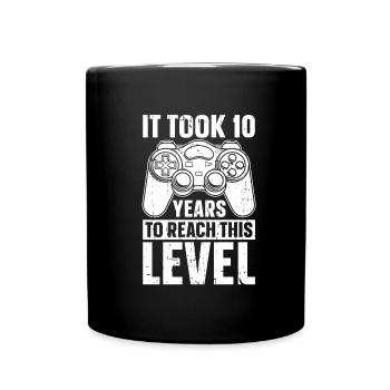 Gaming 10e anniversaire 10 ans Gamer - Mug uni - noir - Devant