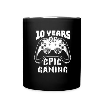 Gaming 10e anniversaire 10 ans Gamer - Mug uni - noir - Devant