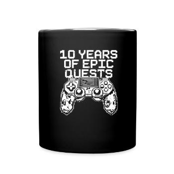 Gaming 10e anniversaire 10 ans Gamer - Mug uni - noir - Devant