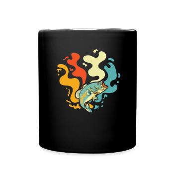 Angler Fishing - Full Colour Mug - black - Front