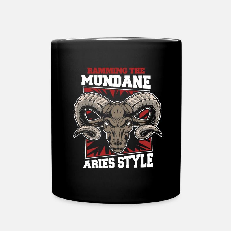 Widder - Tasse einfarbig - Schwarz