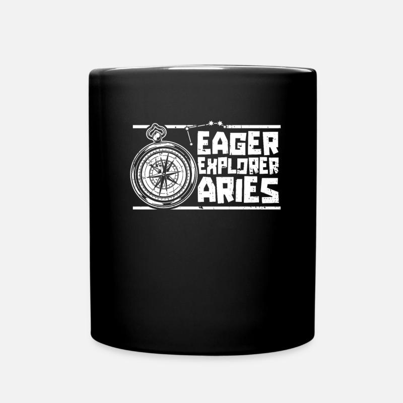 Widder Abenteuer - Tasse einfarbig - Schwarz