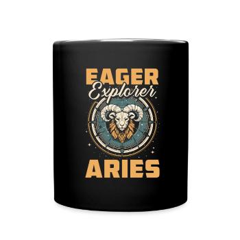 Aventure du Bélier - Mug uni - noir - Devant