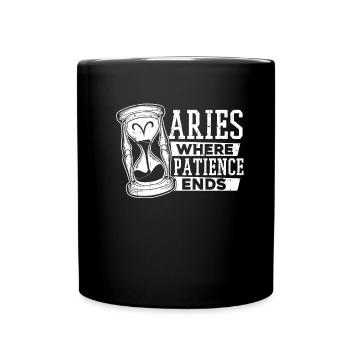 Aries Astrology - Full Colour Mug - black - Front