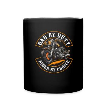 Motorrad Biker Motorbike Motorcycle Dad - Tasse einfarbig - Schwarz - Vorne