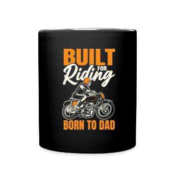 Motorrad Biker Motorbike Motorcycle Dad - Tasse einfarbig - Schwarz - Vorne
