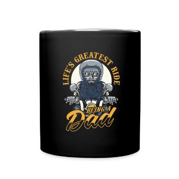 Motorrad Biker Motorbike Motorcycle Dad - Tasse einfarbig - Schwarz - Vorne