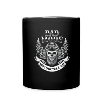 Motorrad Biker Motorbike Motorcycle Dad - Tasse einfarbig - Schwarz - Vorne