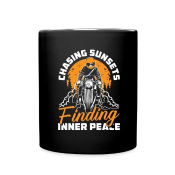 Motorrad Biker Moto Moto Thérapie - Mug uni - noir - Devant