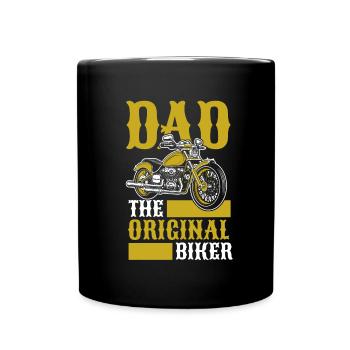 Motorrad Biker Motorbike Motorcycle Dad - Tasse einfarbig - Schwarz - Vorne