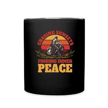 Motorrad Biker Moto Moto Thérapie - Mug uni - noir - Devant