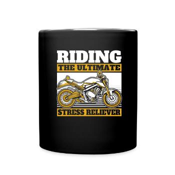 Motorrad Biker Moto Moto Thérapie - Mug uni - noir - Devant