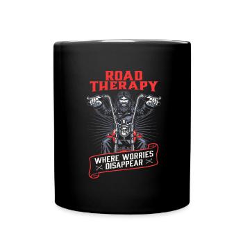 Motorrad Biker Moto Moto Thérapie - Mug uni - noir - Devant