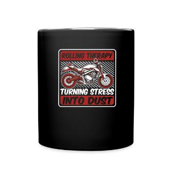 Motorrad Biker Moto Moto Thérapie - Mug uni - noir - Devant