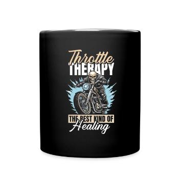Motorrad Biker Moto Moto Thérapie - Mug uni - noir - Devant