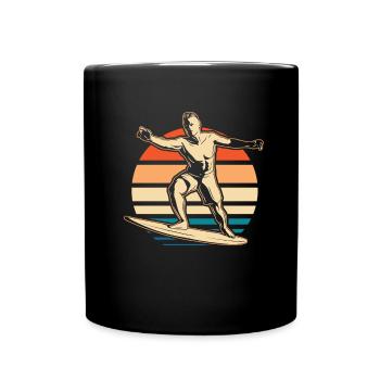 Surfer Surfen - Tasse einfarbig - Schwarz - Vorne