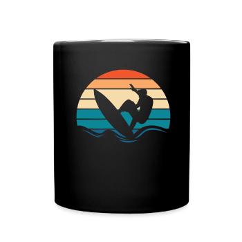 Surfer Surfen - Tasse einfarbig - Schwarz - Vorne