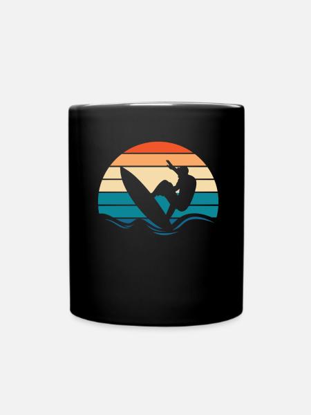 Surfer Surfen - Tasse einfarbig - Schwarz