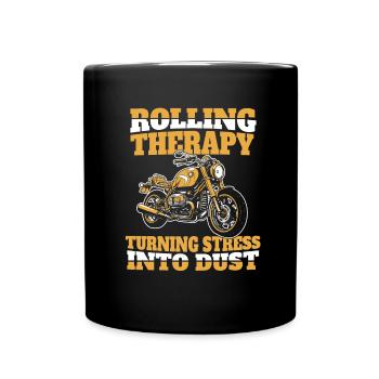 Motorrad Biker Moto Moto Thérapie - Mug uni - noir - Devant