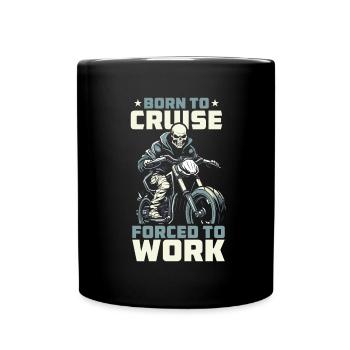 Motorrad Biker Motorbike - Tasse einfarbig - Schwarz - Vorne
