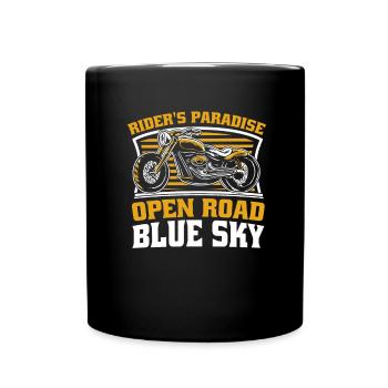 Moto Motard Motard - Mug uni - noir - Devant
