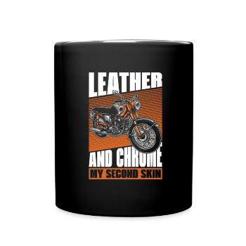 Motorrad Biker Motorbike - Tasse einfarbig - Schwarz - Vorne