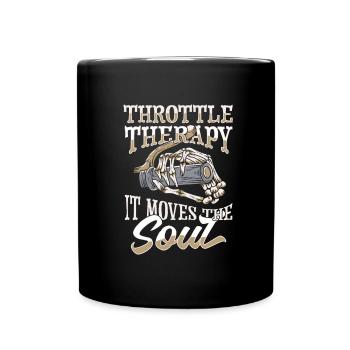 Motorrad Biker Motorbike - Tasse einfarbig - Schwarz - Vorne