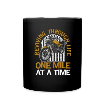 Moto Motard Motard - Mug uni - noir - Devant