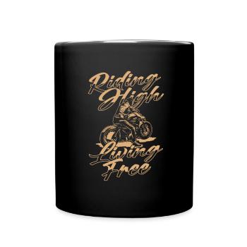 Moto Motard Motard - Mug uni - noir - Devant
