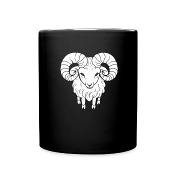 Bélier Kawaii - Mug uni - noir - Devant
